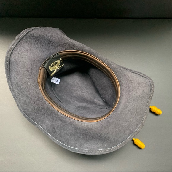 HENSCHEL Civil War Leather Officiers Hat Black - Picture 4 of 5